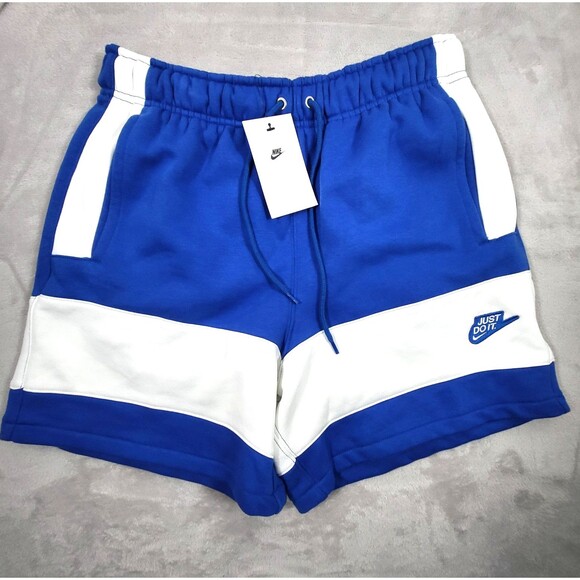 Nike Other - Nike Sportswear Club Fleece Shorts Mens Medium Blue White Colorblock IO9625-480